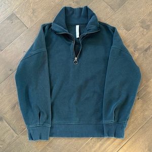 Athleta quarter zip pullover sweatshirt navy size small EUC